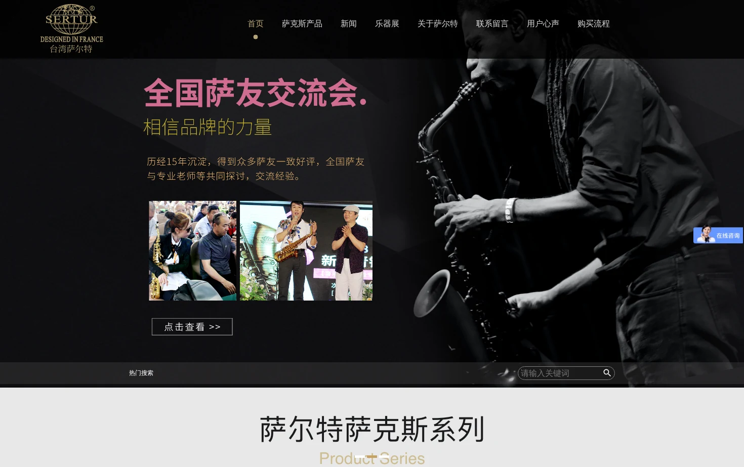 台湾Sertur/萨尔特萨克斯 页面快照